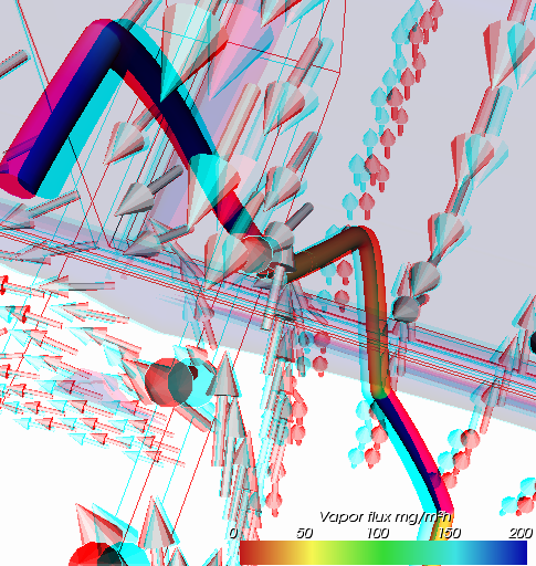 Anaglyph (3d binocular) stereo rendering of a thermal bridge calculation with vapour diffusion